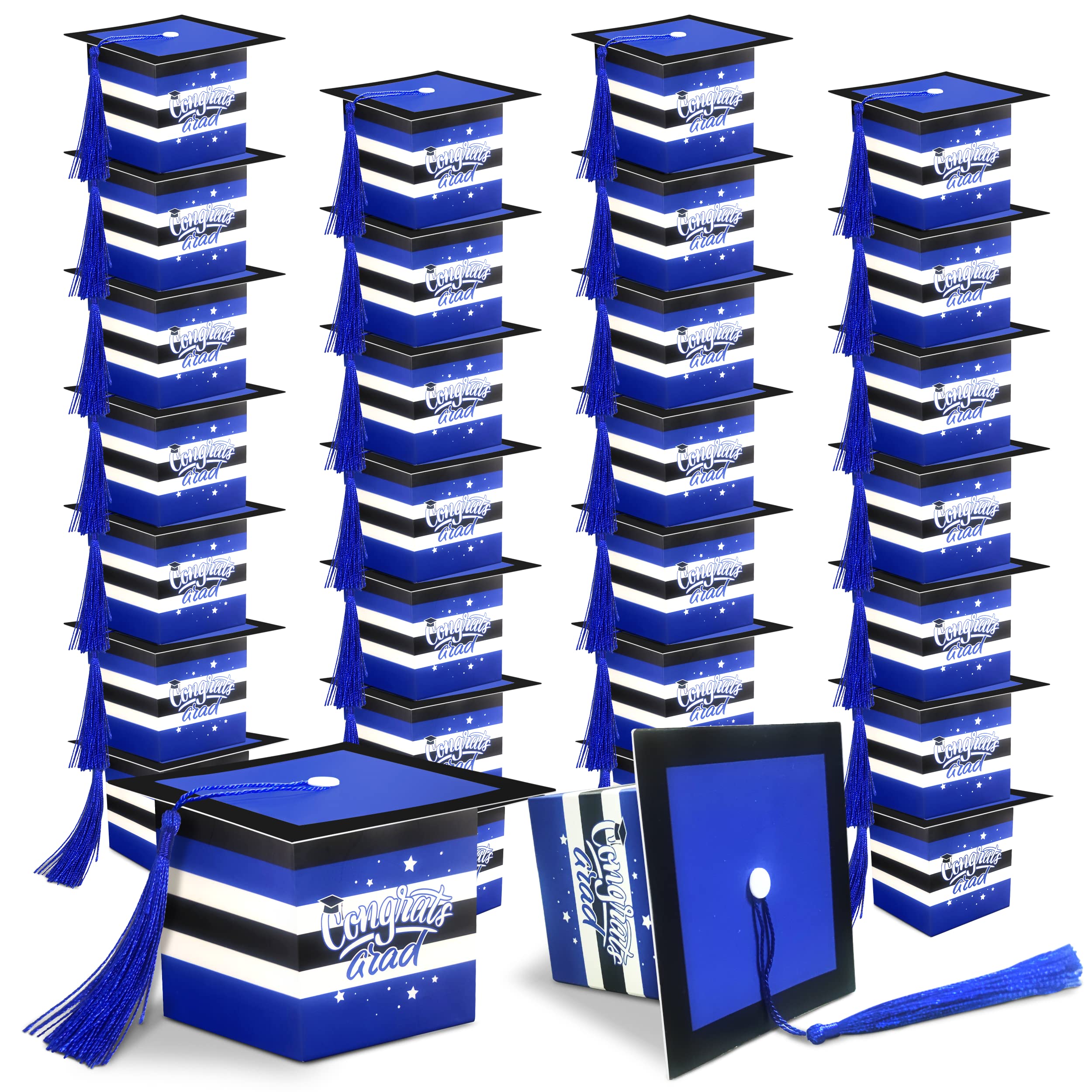 Buy LINAYE 60 PCS Graduation Candy Boxes Blue, Congrats Grad Cap Candy