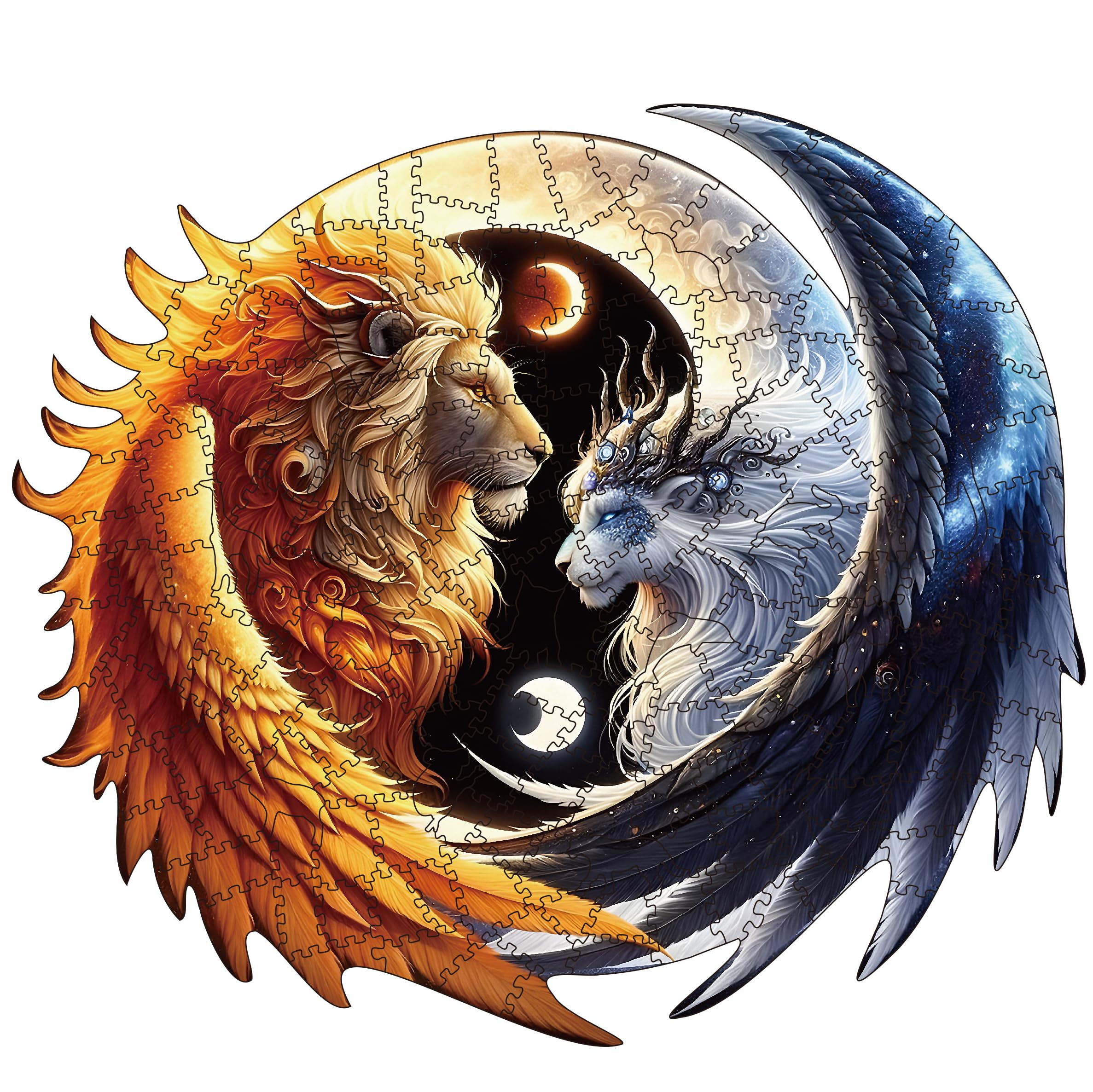 Wooden Puzzles for Adults 200 pcs Wooden Jigsaw Puzzles for Adults,Irregular shape animal puzzle, Christmas game gifts