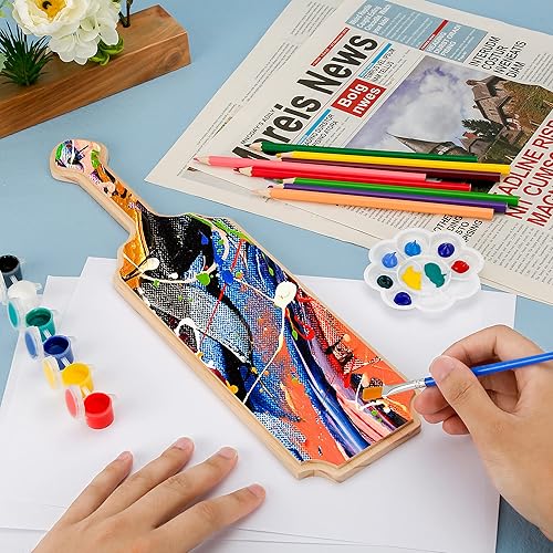 Miniatura 4 de Caydo Paleta de madera sin terminar de 15 pulgadas, paleta de fraternidad griega, paleta de hermandad de pino macizo para decoración de artes de