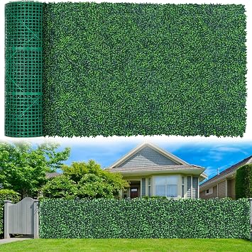 Grooy 48"x 140"47 sq.ft Artificial Boxwood Grass Wall Roll Panels
