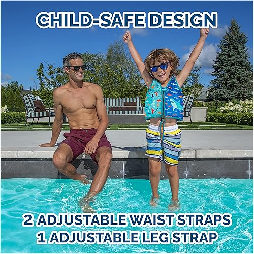 Miniatura 5 de SwimWays Chaleco de natación, dispositivo de flotación personal para entrenamiento de natación, flotadores de piscina y accesorios de piscina