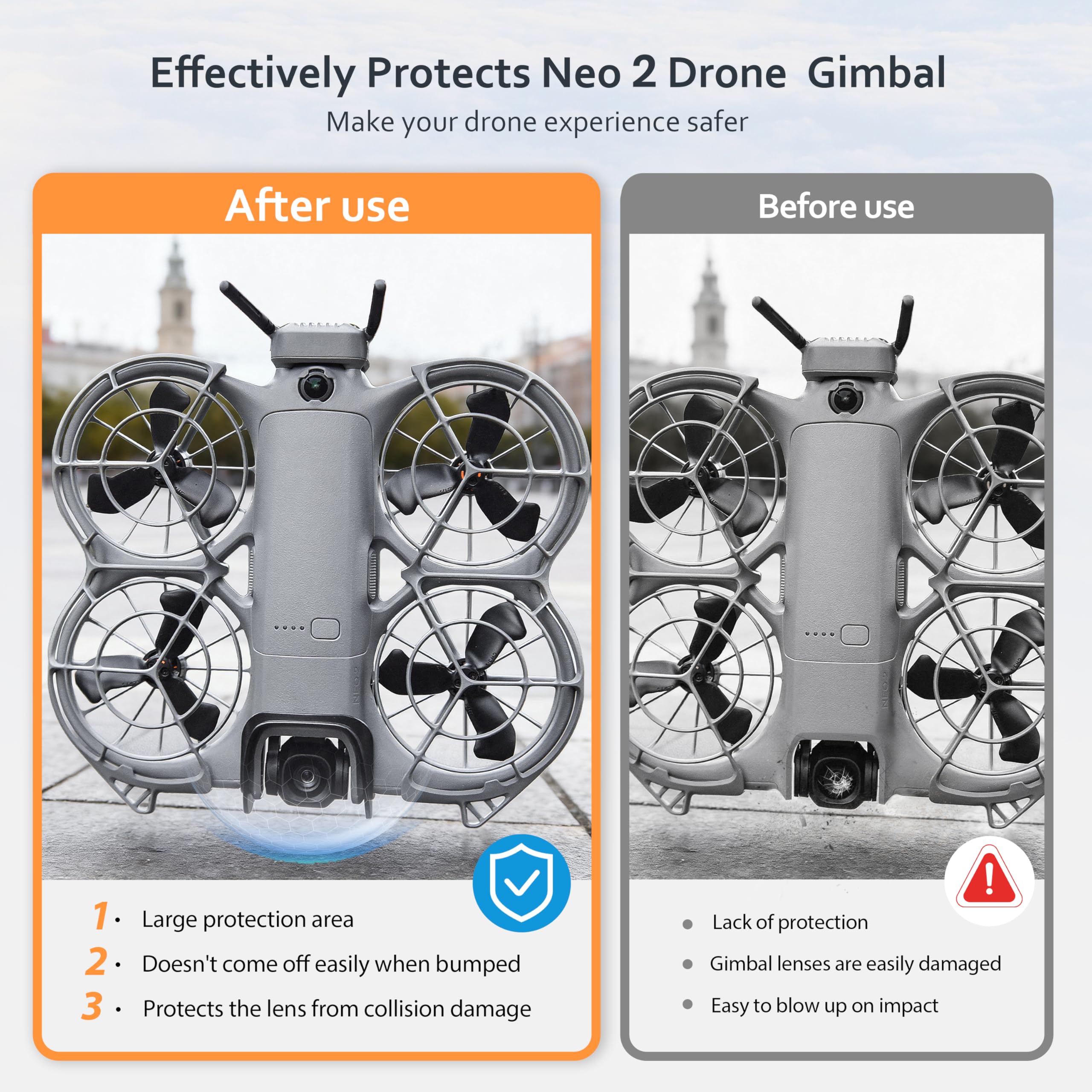 STARTRC Gimbal Bumper Guard do DJI Neo 2 akcesoria, ABS antykolizyjny gimbal ochrona dla dronów DJI Neo 2