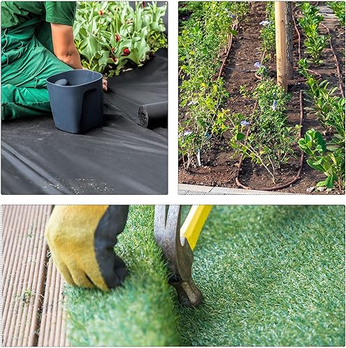 Miniatura 5 de MECCANIXITY Estacas de jardín en forma de U de 8 pulgadas de largo x 0.08 pulgadas de diámetro, grapas galvanizadas para paisaje, estacas de césped