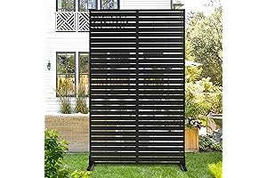 Freestanding Metal Outdoor Privacy Screen Panel - 5 Panel Set