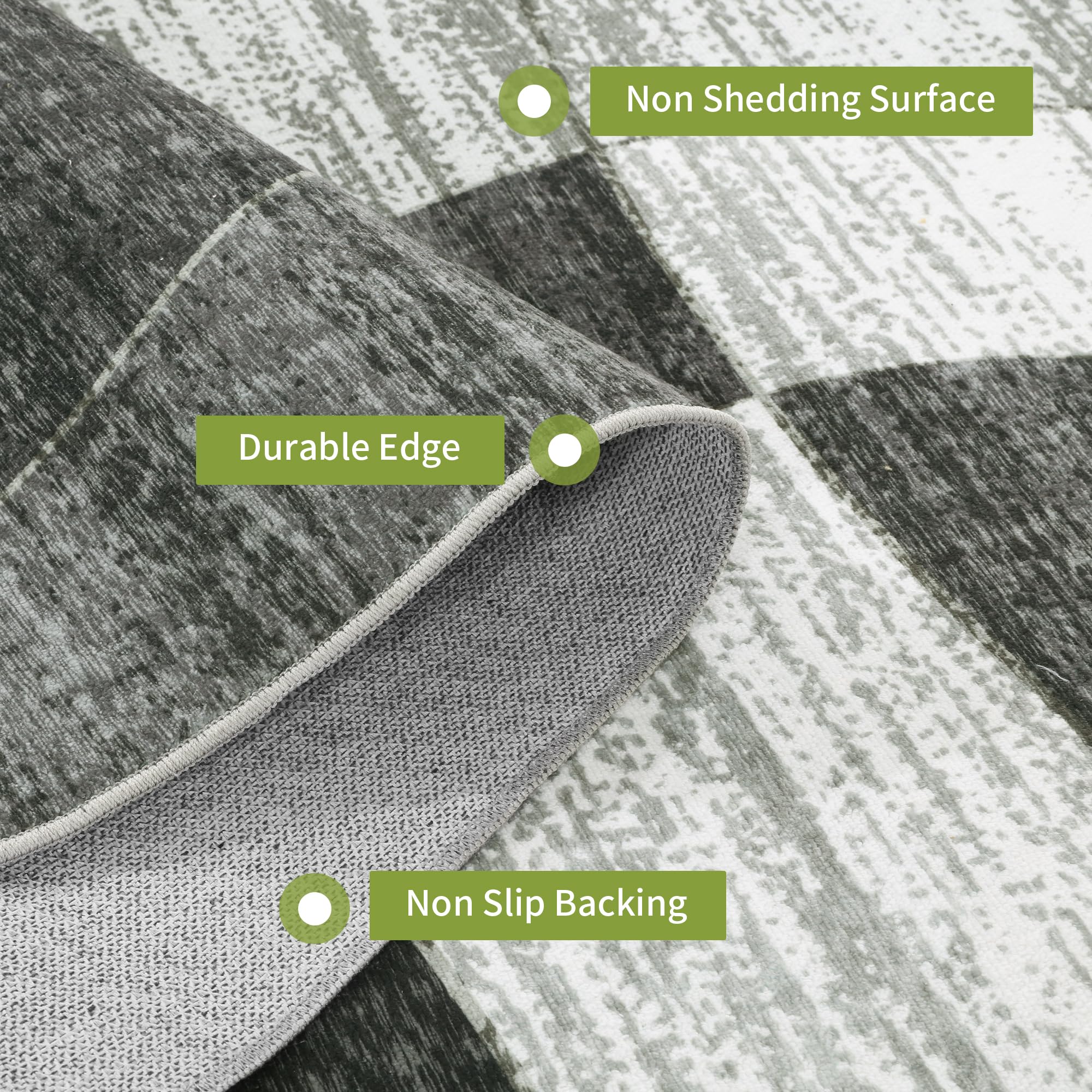 HOMBYS 10X14ft Abstract Circles Area Rug for Living Room Bedroom, Large ...