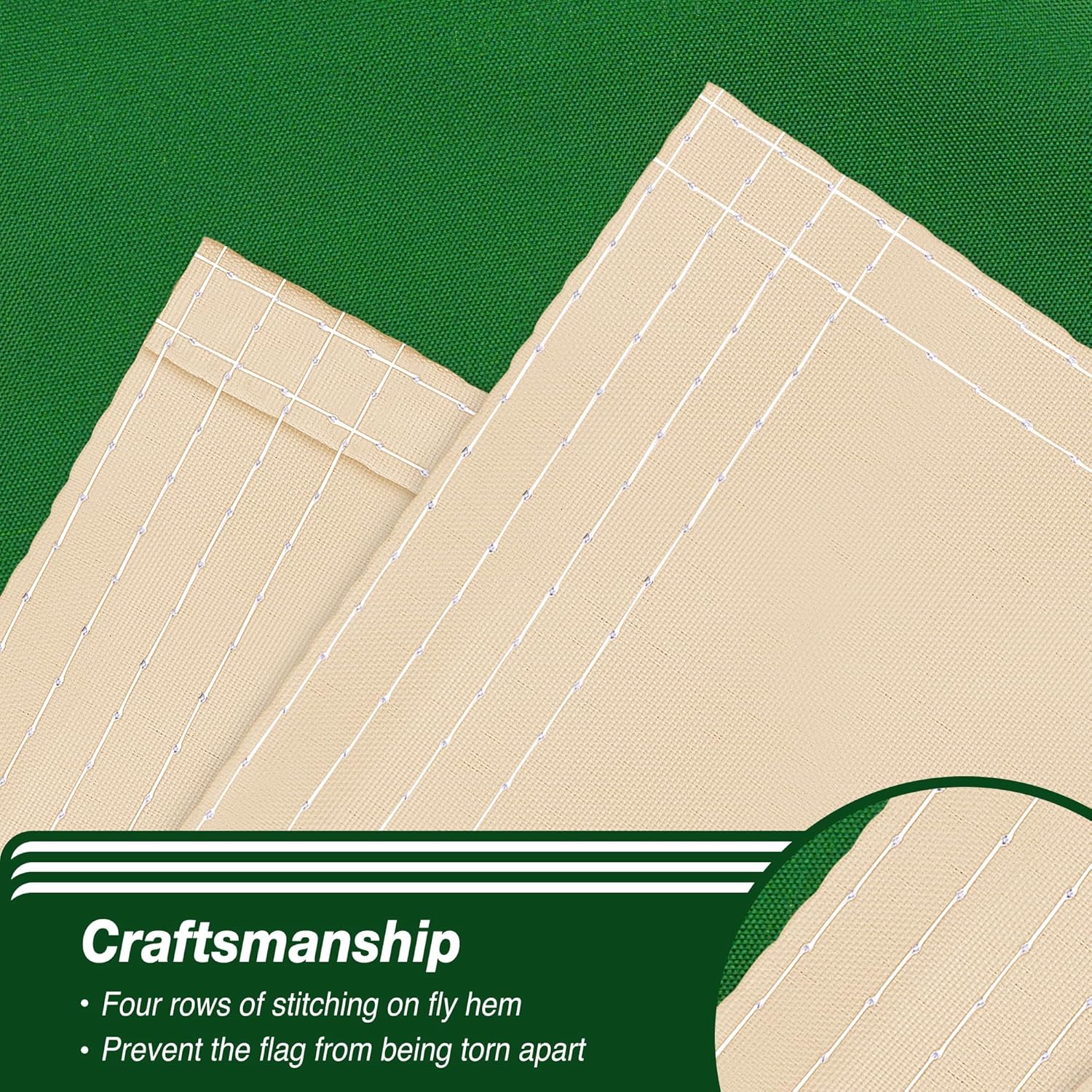 XIFAN Double Sided Original Maine 1901-1909 State Flag 3x5 ft, Heavy Duty 3 Ply Durable Polyester, ME Flag with Vibrant Print/4 Rows Hemming/Brass Grommets for Indoor Outdoor Decor - Image 5