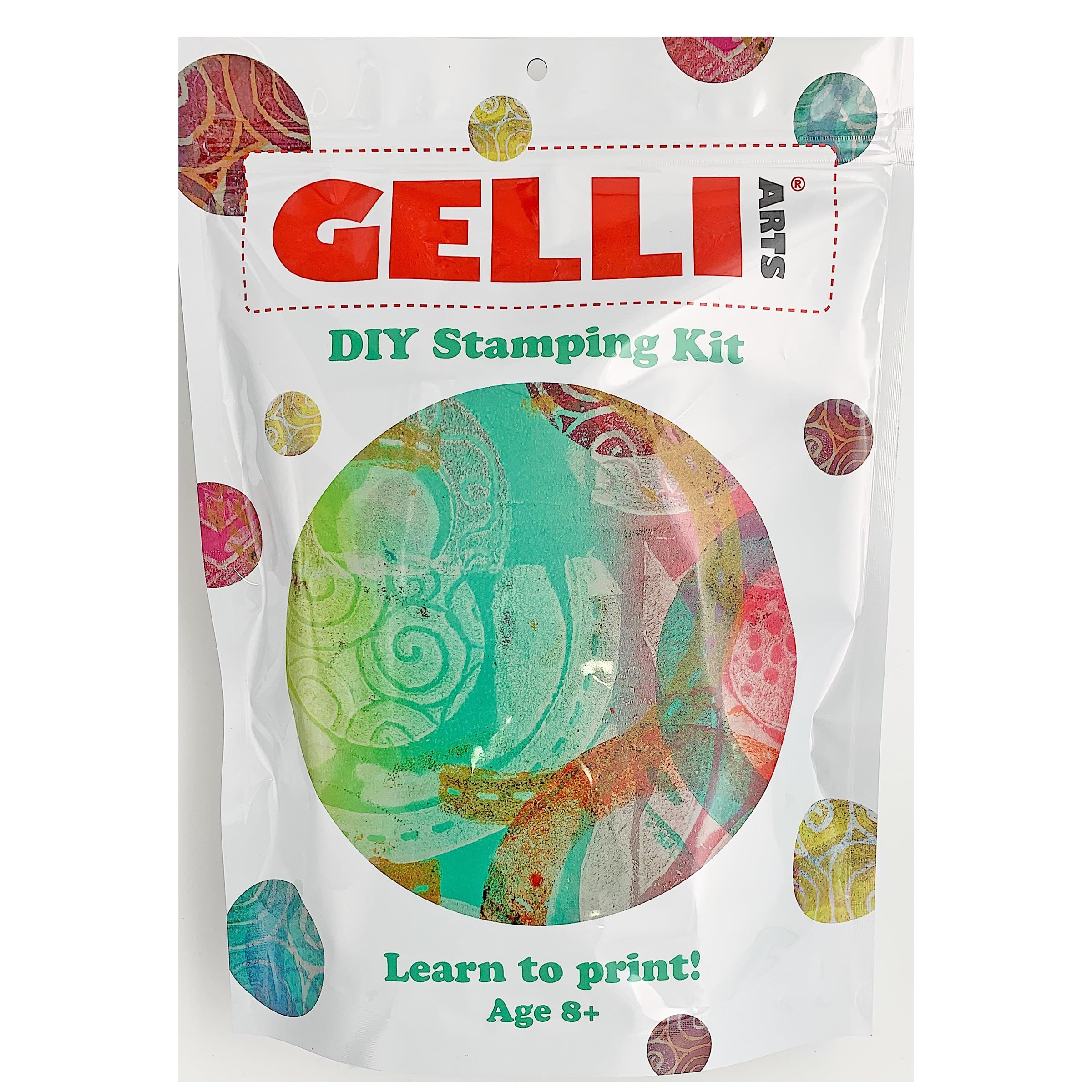 Gelli Arts Stamp Kit with Gel Plate Stamping and Printing Kit, DIY Stamps Set, Stamp Making with 5 X 5 Gel Printing Plate and Printmaking Supplies, Make Your Own Stamps, Monoprinting Set