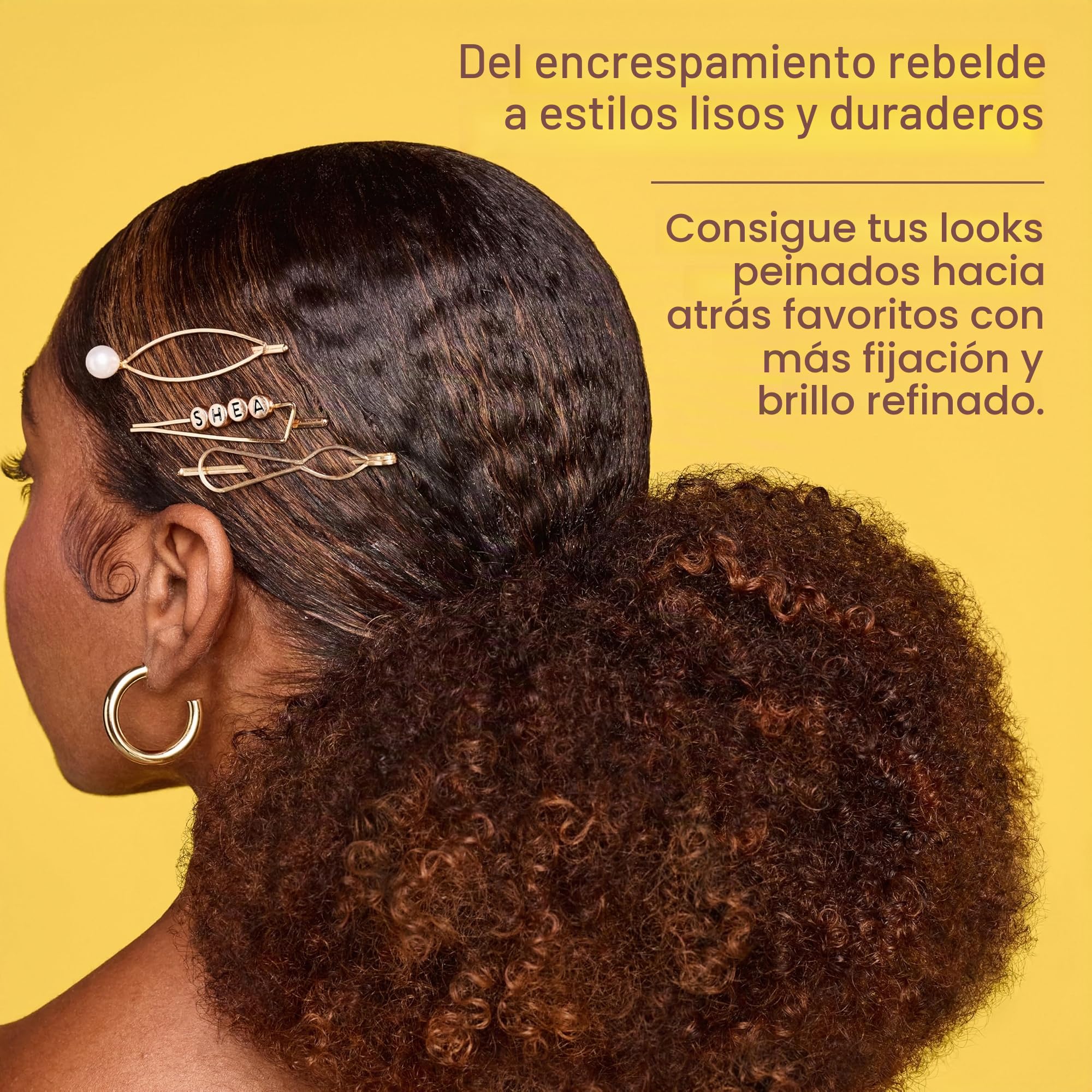 SheaMoisture - Gel de peinado de fijación fuerte para cabello natural, procesamiento químico o peinado con calor, aceite de ricino negro jamaicano y gel antiencrespamiento sin parabenos de linaza, 15