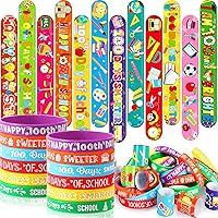 Vista 15 de JUNEBRUSHS Juego de pulseras y pulseras de silicona para el regreso a clases, 50 piezas, regalos de bienvenida a la escuela para niños