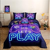 Vista 7 de ROWADALO 5 Pieces Gaming Bedding Set for Boys Gamer Comforter Set Twin Size,Game Controller Comforter for Boys Kids Teen 3D Gamepad Microfiber