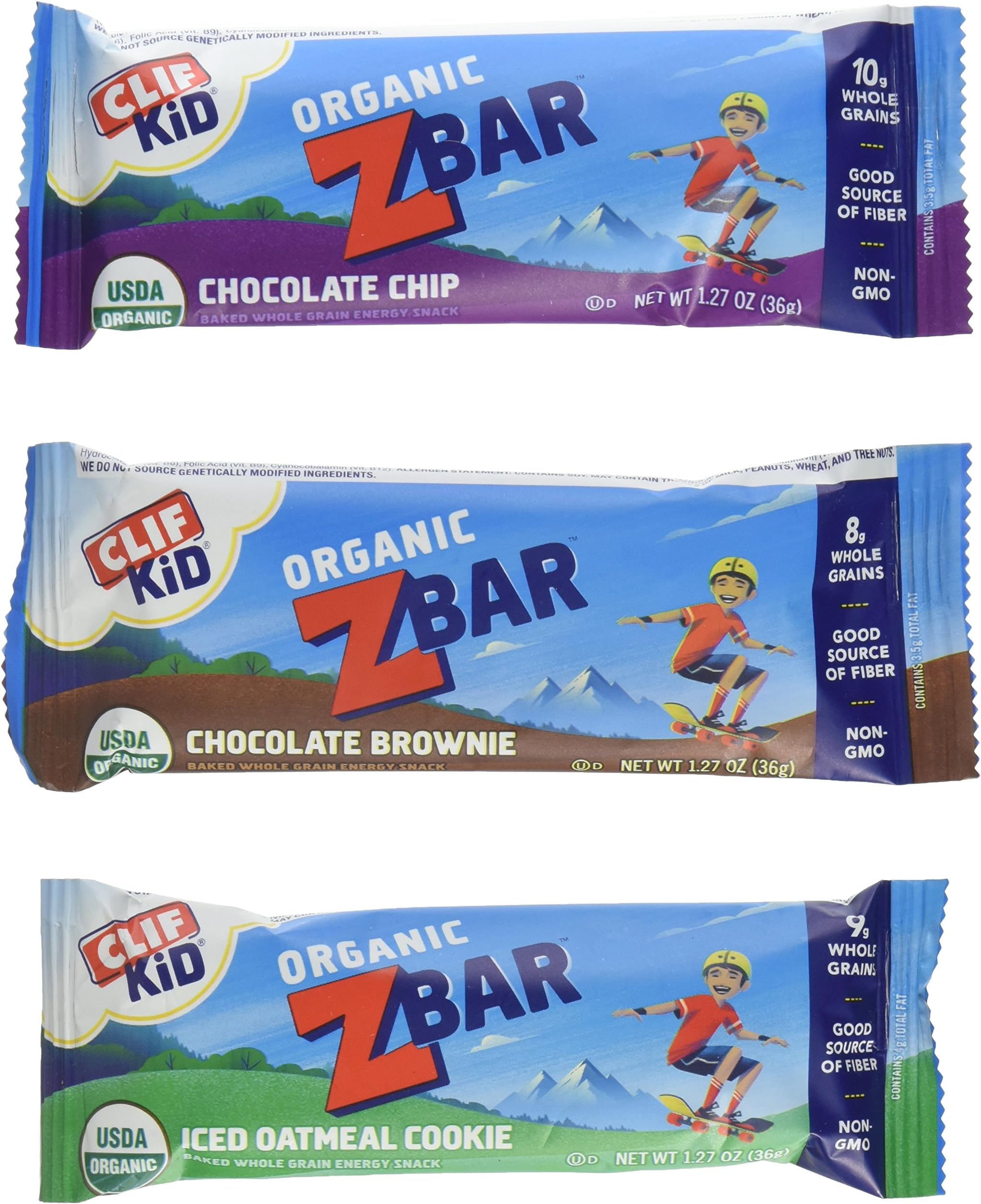 Amazon.com : CLIF Kids Zbar Variety Pack, 1.27 oz, 36 Count : Health ...