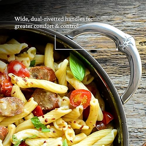 Miniatura 7 de Hestan - Colección NanoBond - Sauteuse de titanio de acero inoxidable, compatible con placa de inducción, 3.5 cuartos de galón