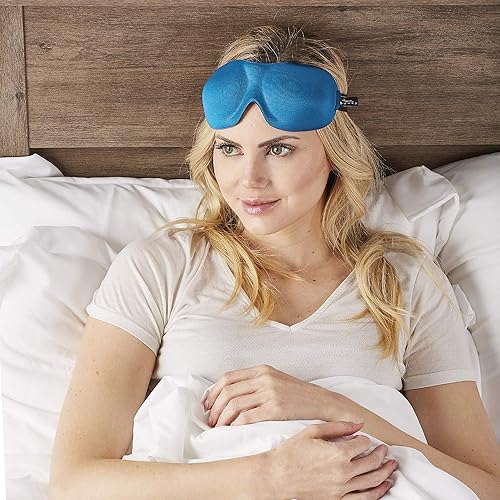 Miniatura 46 de Bucky Máscara de ojos sin presión de 40 parpadeos para viajes y sueño Strawberry,Agua,Carmesí,Azul French,Verde,Rosa encendido,Magenta,Orquídea,Azul