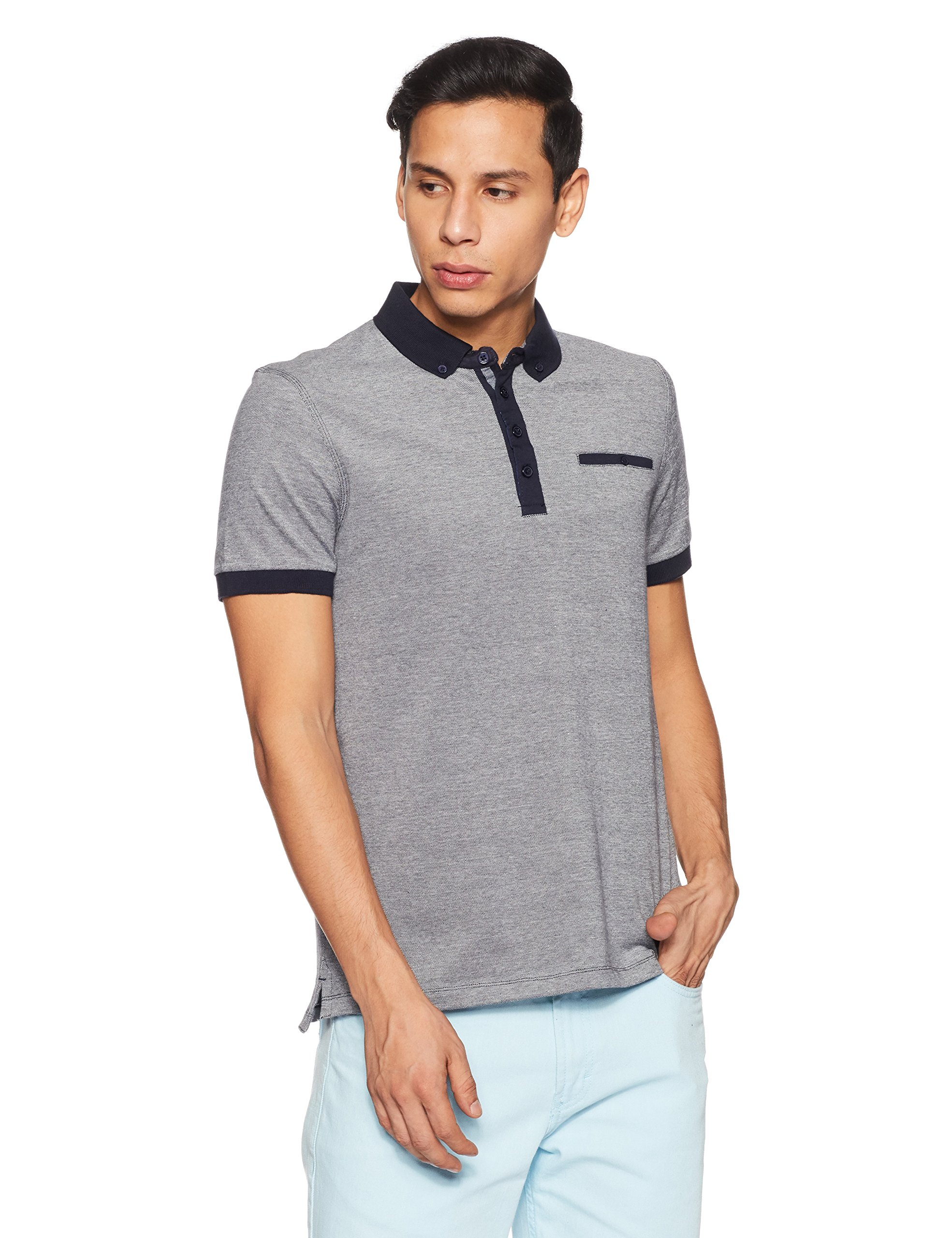 CelioMen's Solid Regular Fit Polo