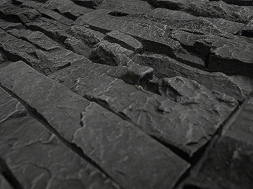 Miniatura 3 de GenStone Panel de piedra apilada sintética de 41 x 11.25 pulgadas en color mineral de hierro para proyectos de mejoras para el hogar hazlo tú mismo