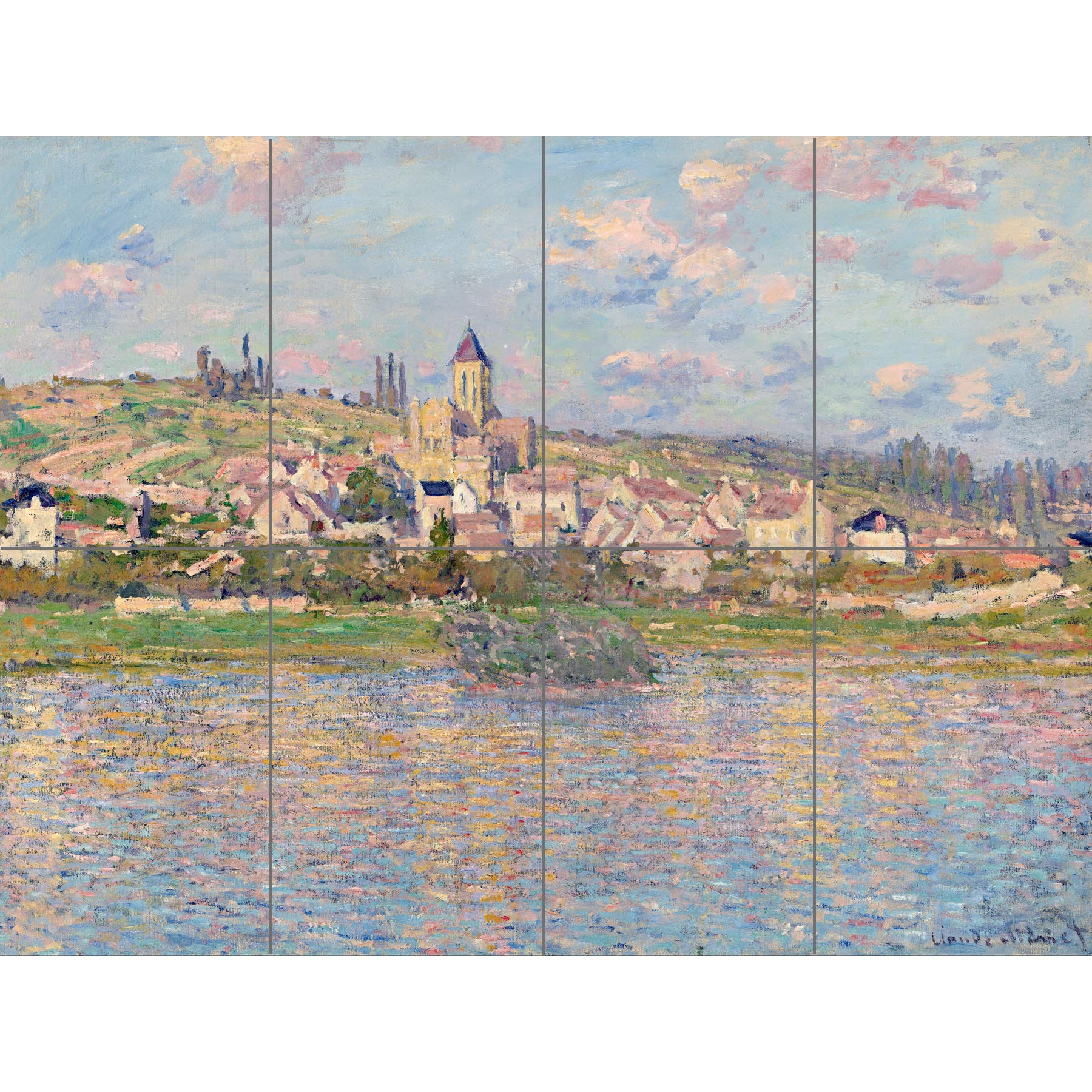 Artery8 Claude Monet Vetheuil XL Giant Panel Poster (8 Sections)