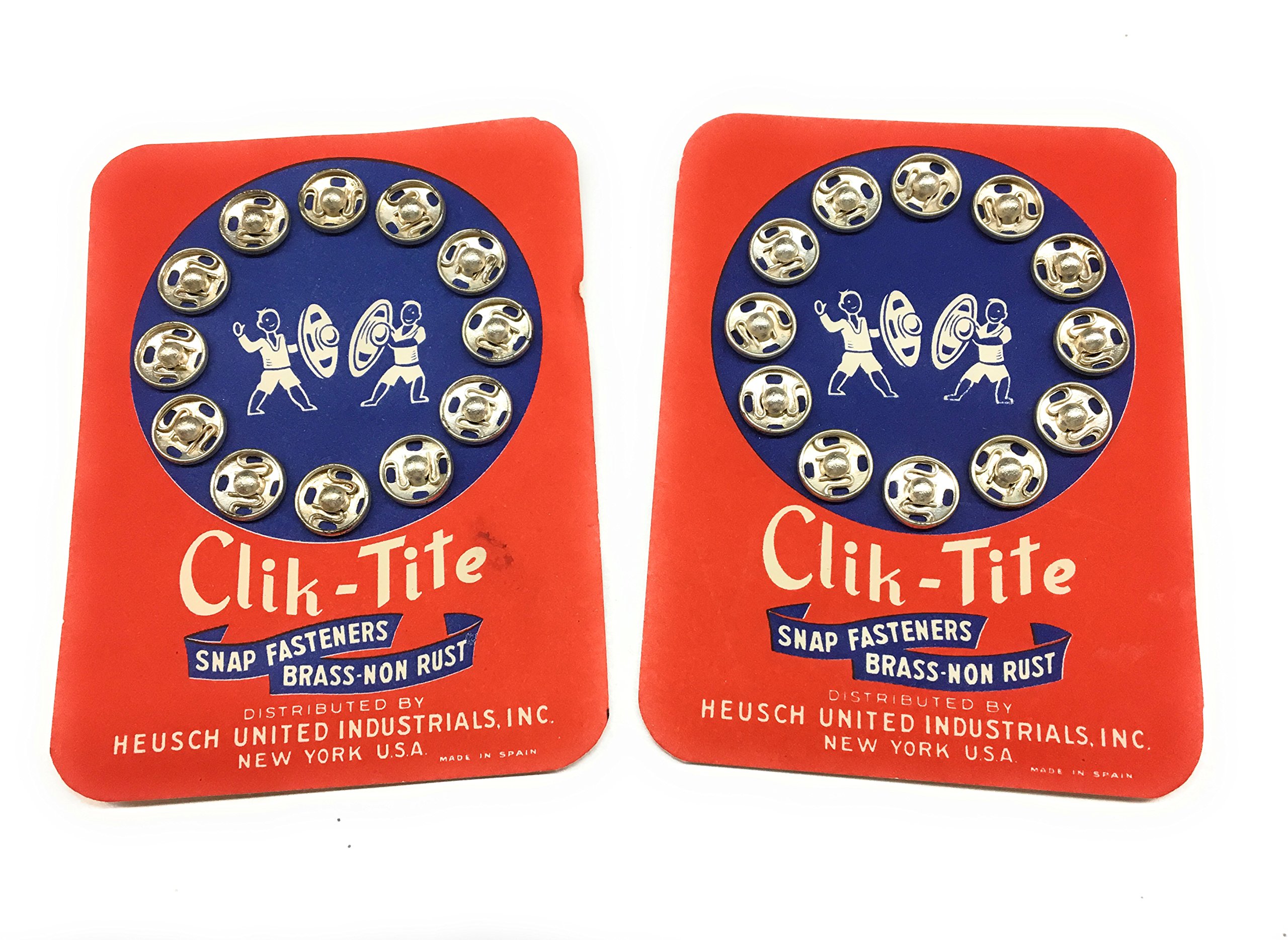 Click - TiteVintage 24 Nickel Snaps Strong Fasteners #0, 10mm Silver Snaps