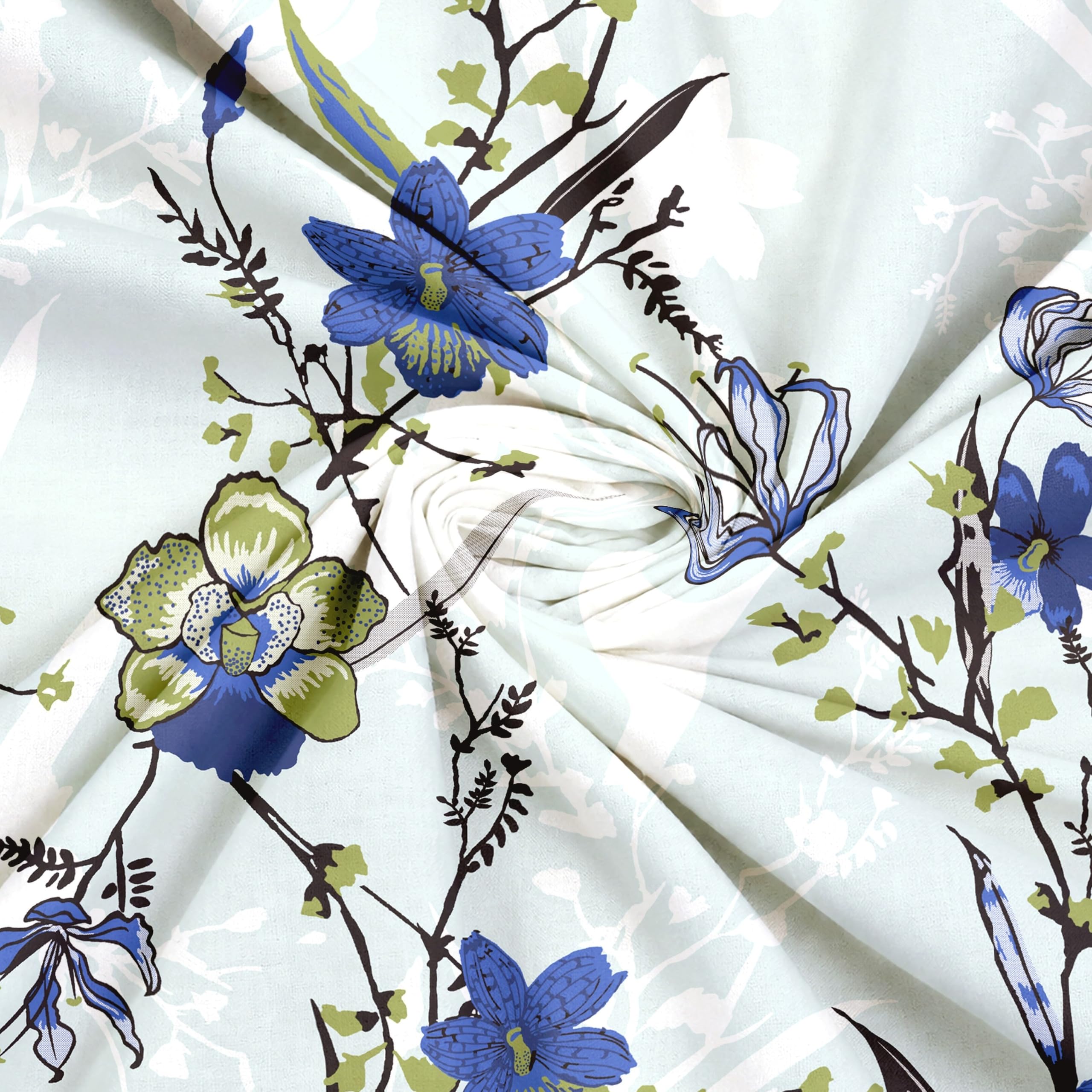 Dreamscape King Cotton Bedsheet Set - Blue -4