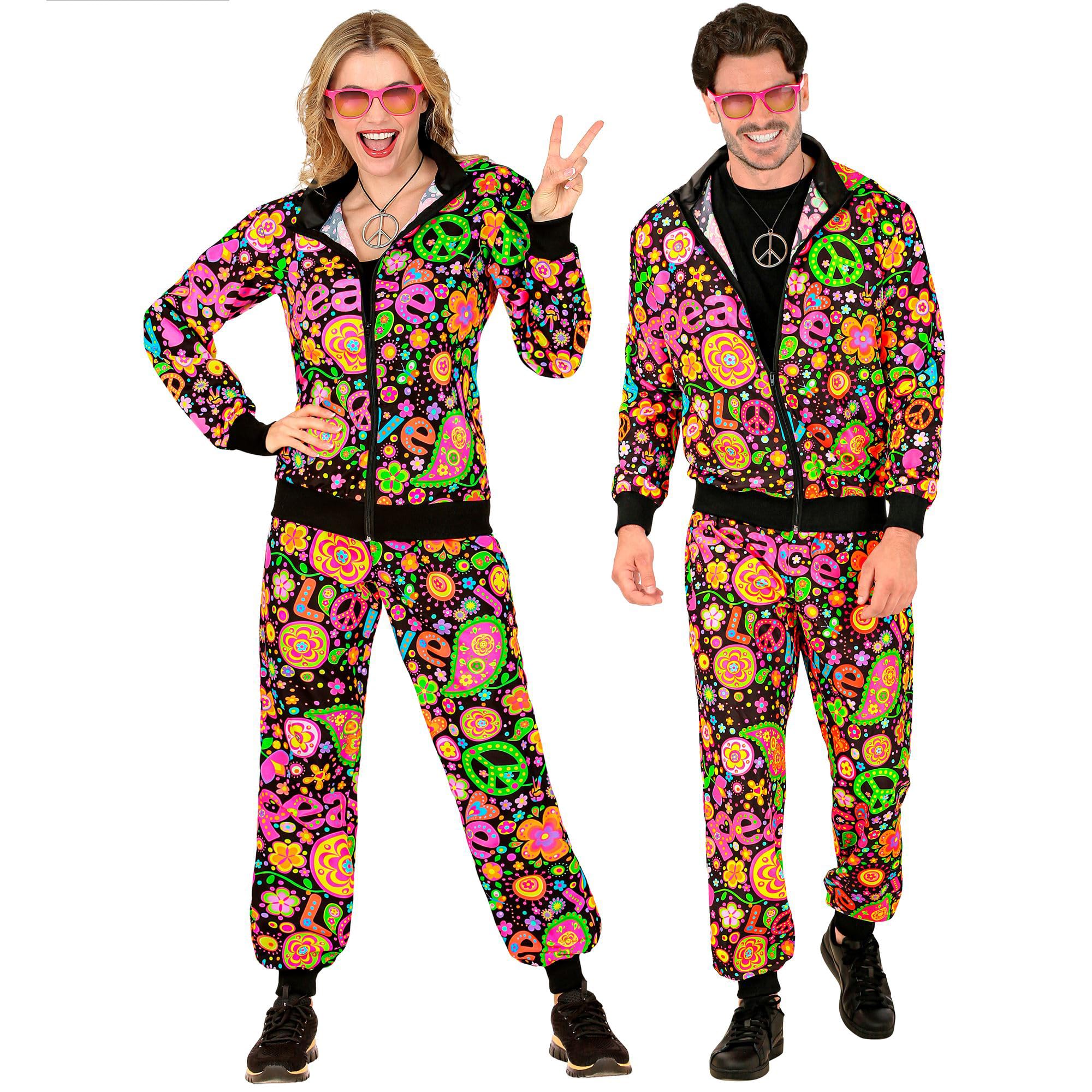 Funidelia | Vrolijk Hippie Kostuum Voor voor mannen De jaren '60 & Hippie - Kostuum voor Volwassenen Accessoire verkleedkleding en rekwisieten voor Halloween, carnaval & feesten - Maat M Funidelia | Vrolijk Hippie Kostuum Voor voor mannen De jaren '60 & Hippie - Kostuum voor Volwassenen Accessoire verkleedkleding en rekwisieten voor Halloween, carnaval & feesten - Maat M