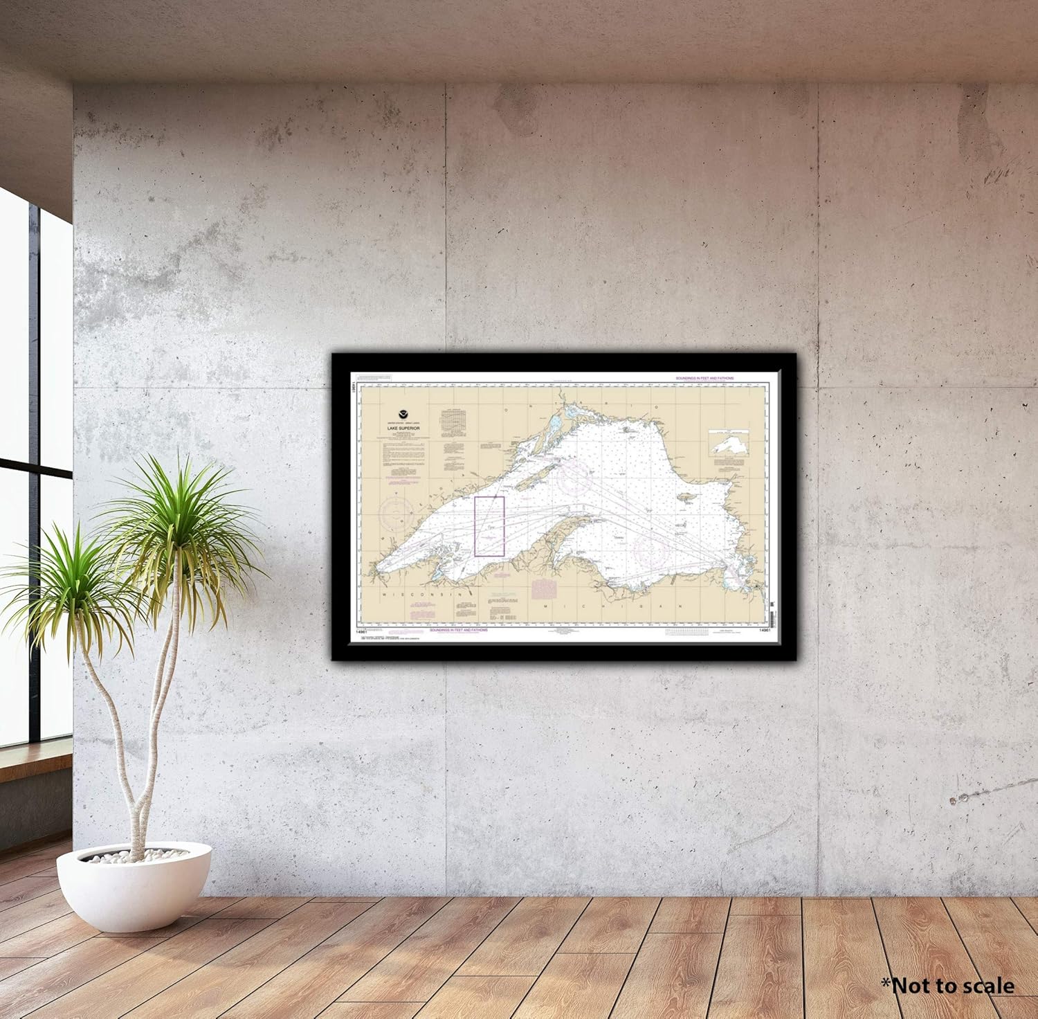 Paradise Cay Publications, Inc. NOAA Chart 14961: Lake Superior (Mercator Projection), 27.1 X 42.8, Traditional Paper