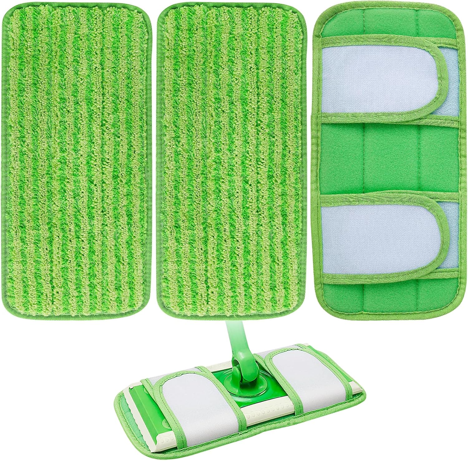 KEEPOW Reusable Mop Pads Compatible with Swiffer Sweeper