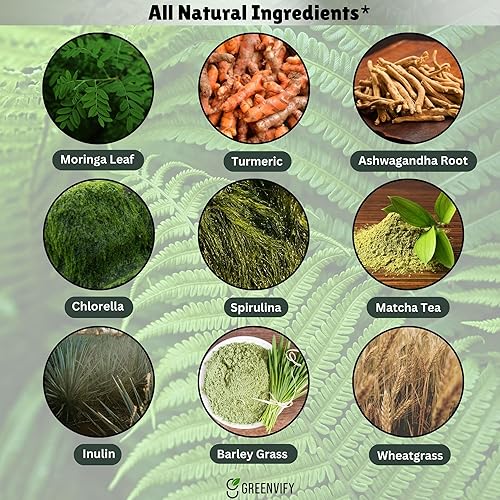 Miniatura 4 de SlimGuard Suplemento natural ultra extra fuerte con hierbas orgánicas, cúrcuma, hoja de moringa, pasto de trigo, 6.3 onzas, 28 porciones (2)