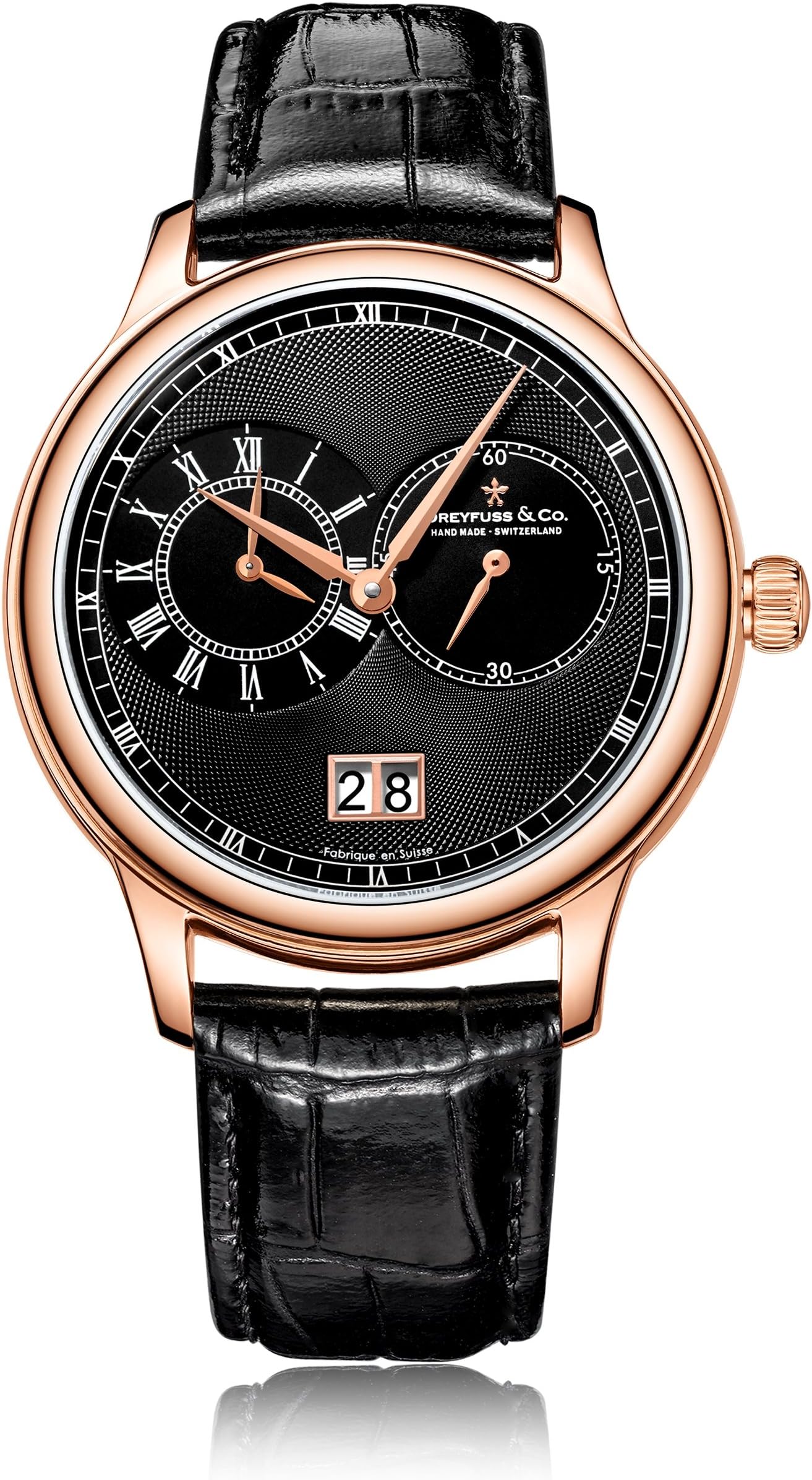 Dreyfuss Mens Chronograph Quartz Watch with Leather Strap DGS00122/04