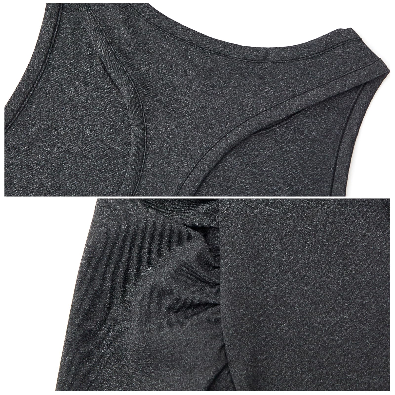 Ecavus Paquete de 3 camisetas sin mangas de maternidad sin mangas con espalda cruzada para mujer, camisetas deportivas para embarazo, yoga, para mujer
