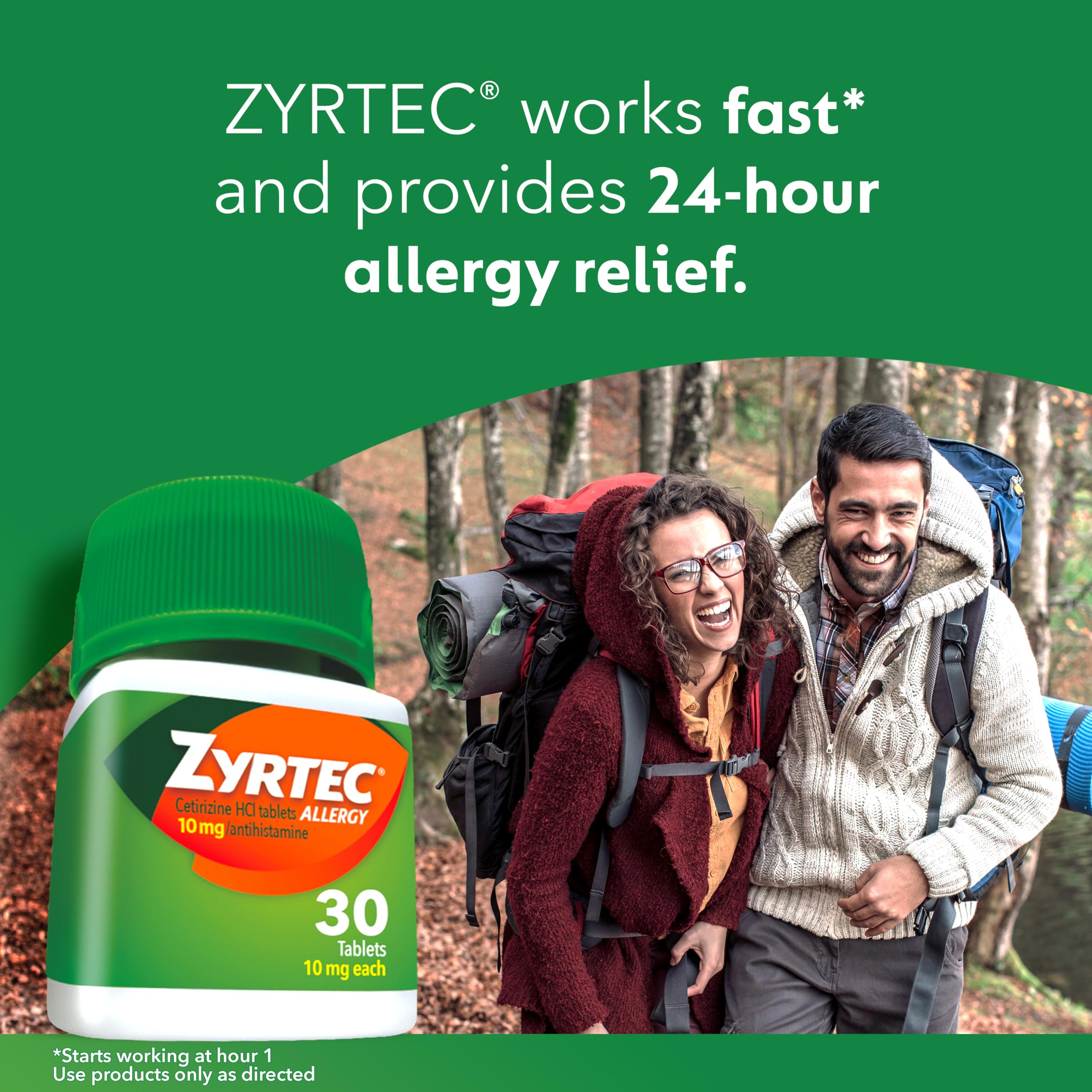 Zyrtec 24-Hour Allergy Relief Tablets, 90-Ct Size Plus 3x1-Ct Packs — Amazon image 3