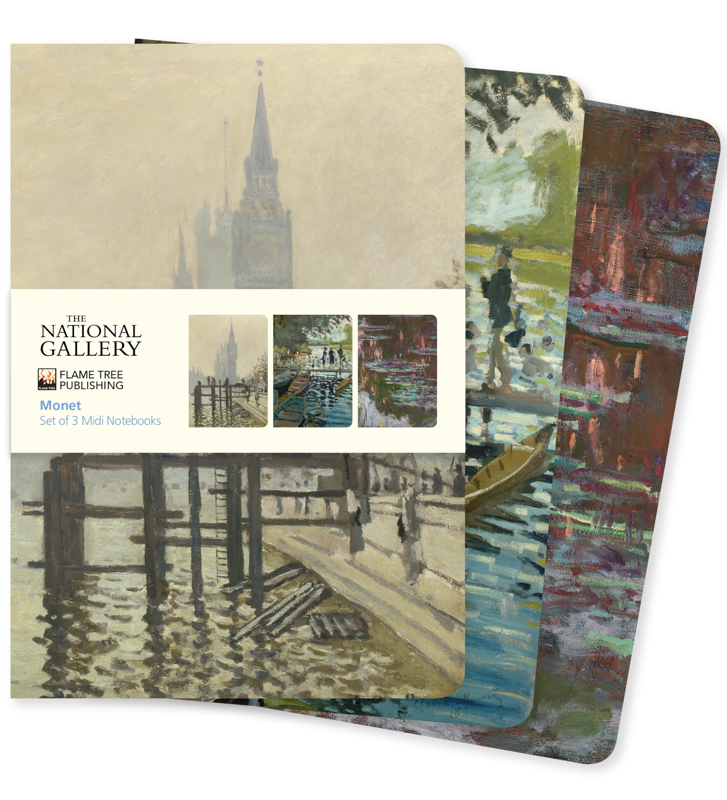 National Gallery: Monet Set of 3 Midi Notebooks (Notebook / blank book)