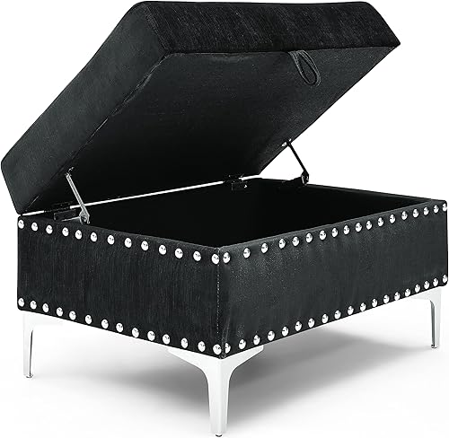 Miniatura 3 de DEINPPA Juegos de muebles de sala de estar, sofá modular reversible en forma de L, otomano de almacenamiento y portavasos, sofá tapizado de felpilla