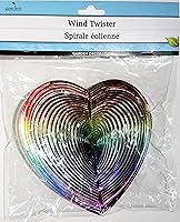 Vista 1 de Decoración de jardín Wind Twister: corazón arcoíris