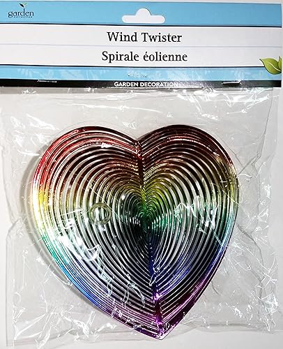 Decoración de jardín Wind Twister corazón arcoíris