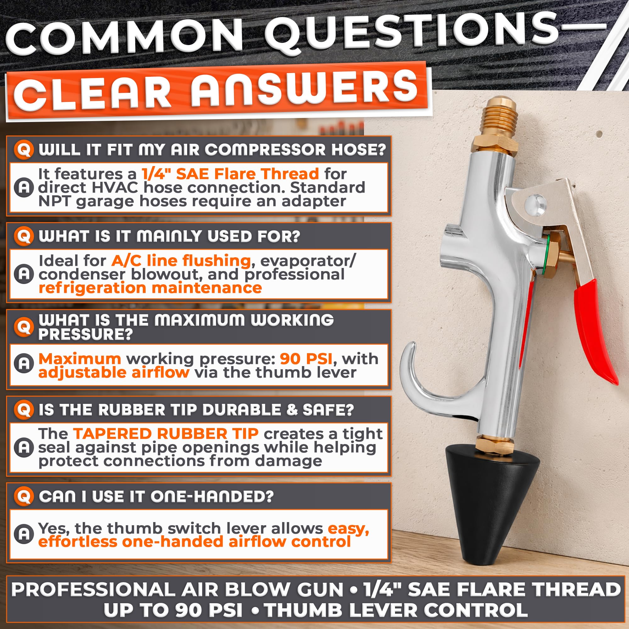 VIKROM Air Nozzle Blow Gun - Compressor Tool -12