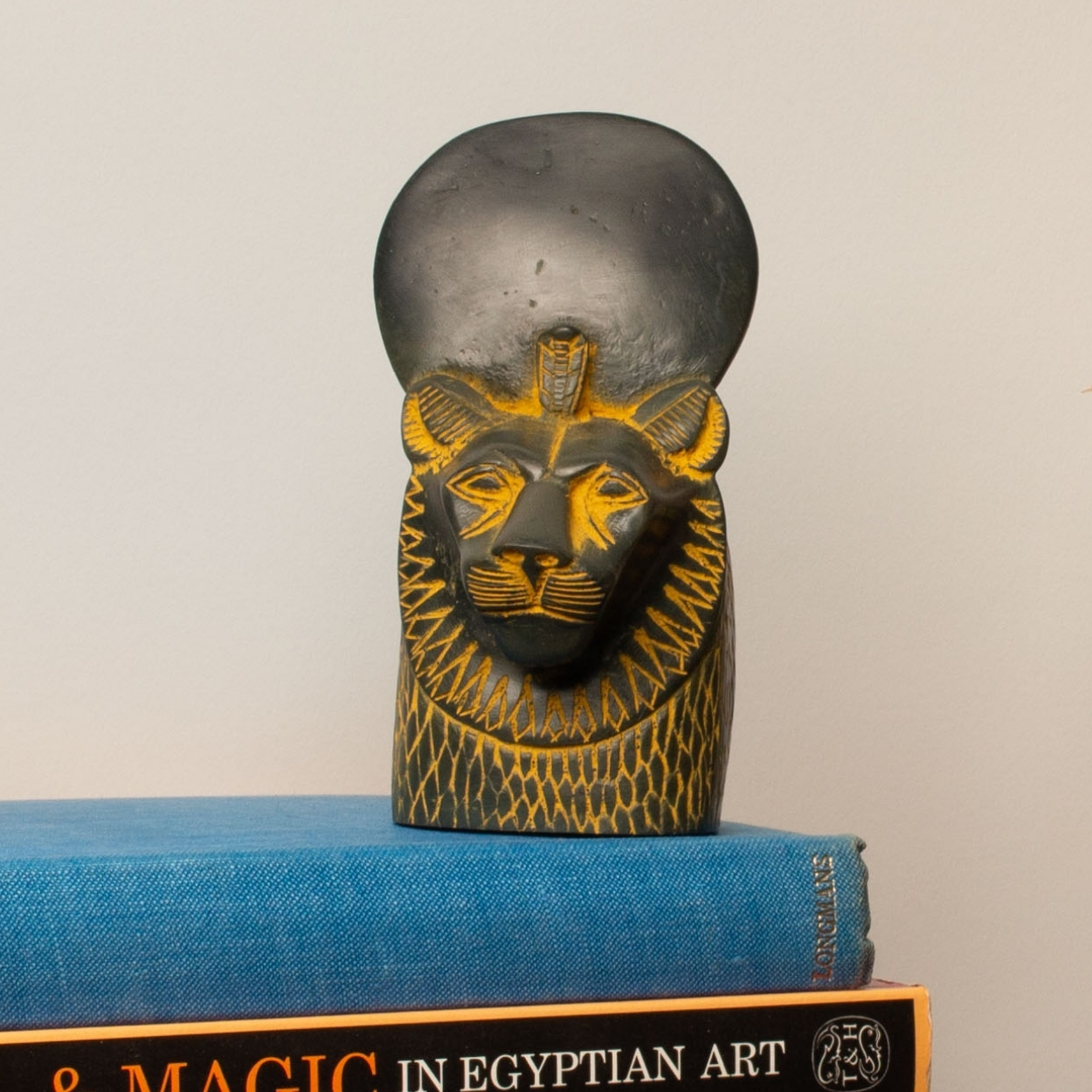 Busto Sekhmet Egipcio 4.5 pulgadas Negro miniatura 7
