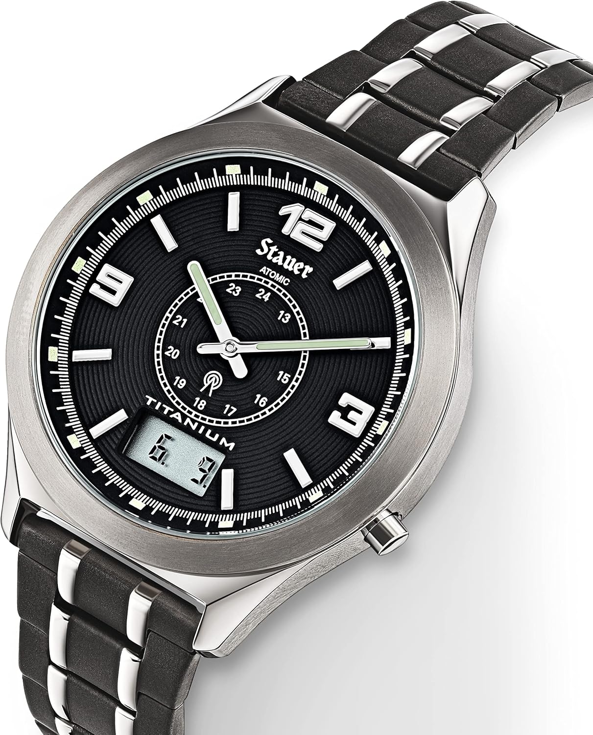 Buy Stauer Titanium Atomic Watch for Men Super Light Analog Watch w