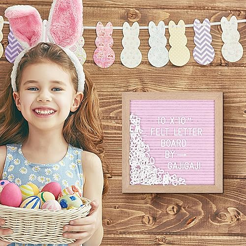 Miniatura 19 de Tablero de letras de fieltro con 294 letras, números, símbolos, tablero de mensajes intercambiable de 10 x 10 pulgadas con marco de madera para Negro