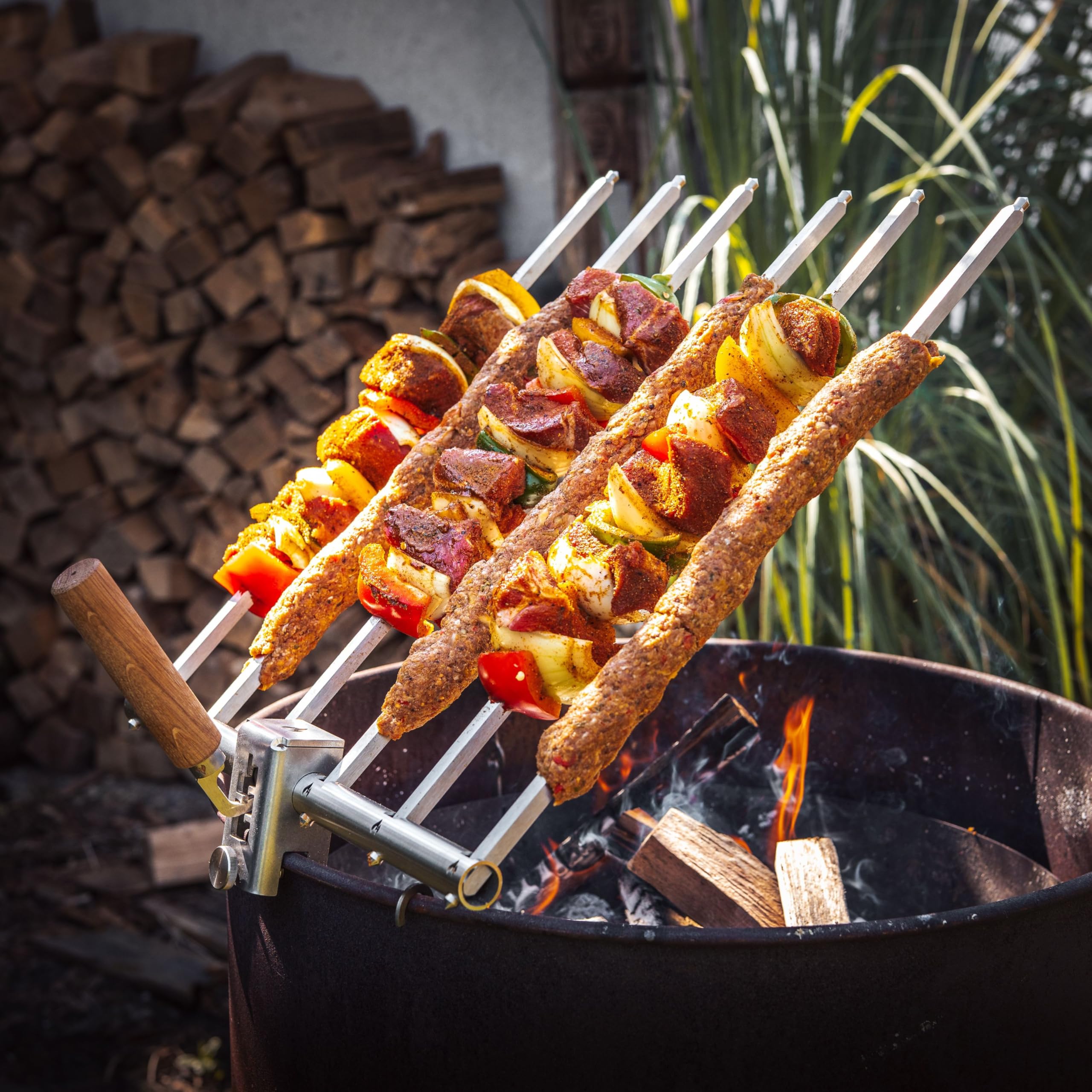 Grillrost.com Das Original 6 spiedini di Ricambio in Acciaio Inox per Il Supporto per asado