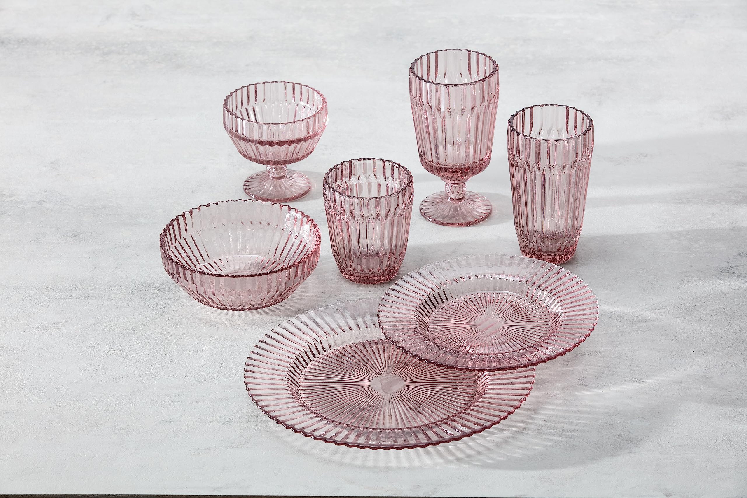 Fortessa Archie Pink Goblet Glasses - Set of 6 -6