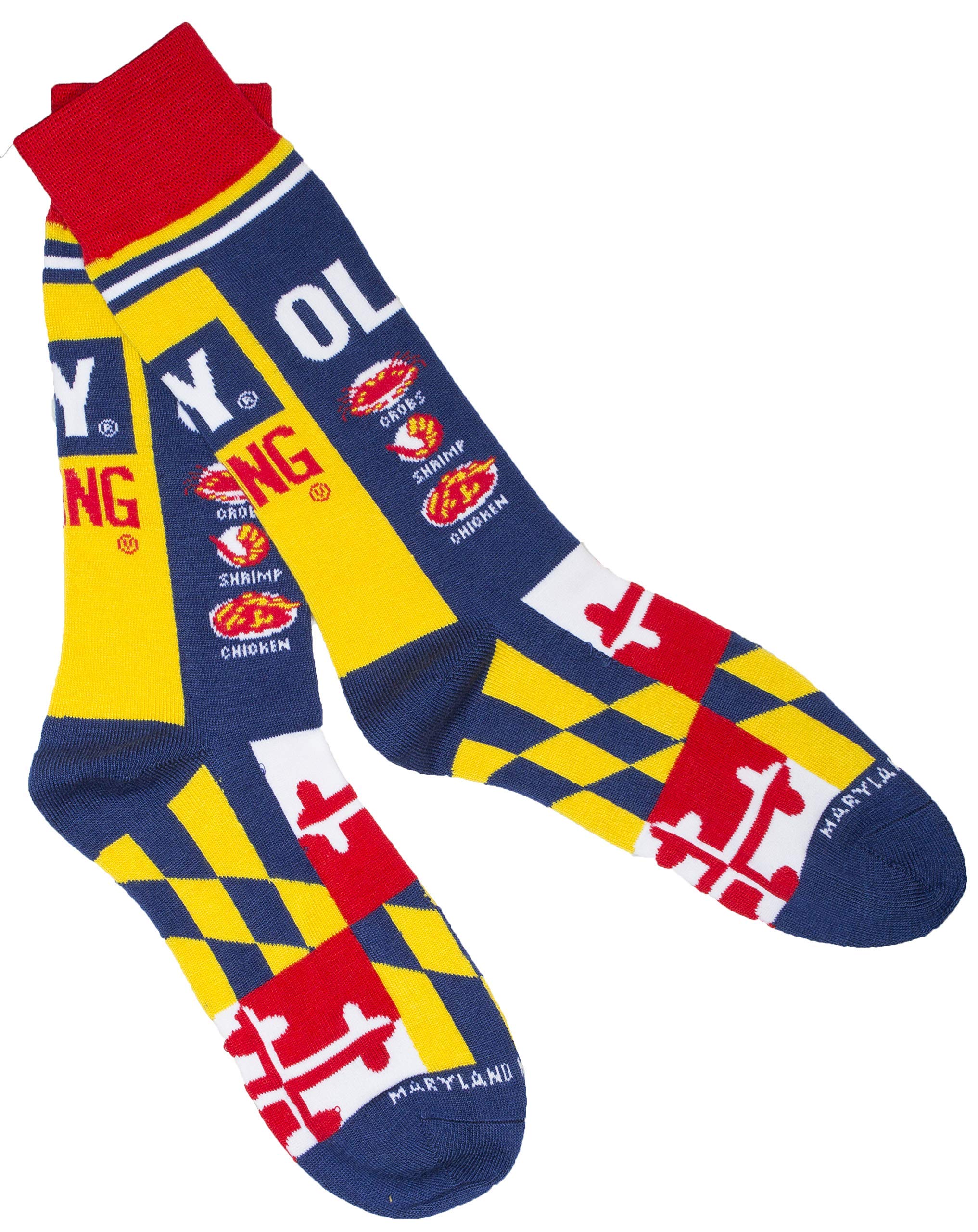 Officially Licensed Old Bay Seafood Seasoning Can Design Dress Socks (Large/X-Large)