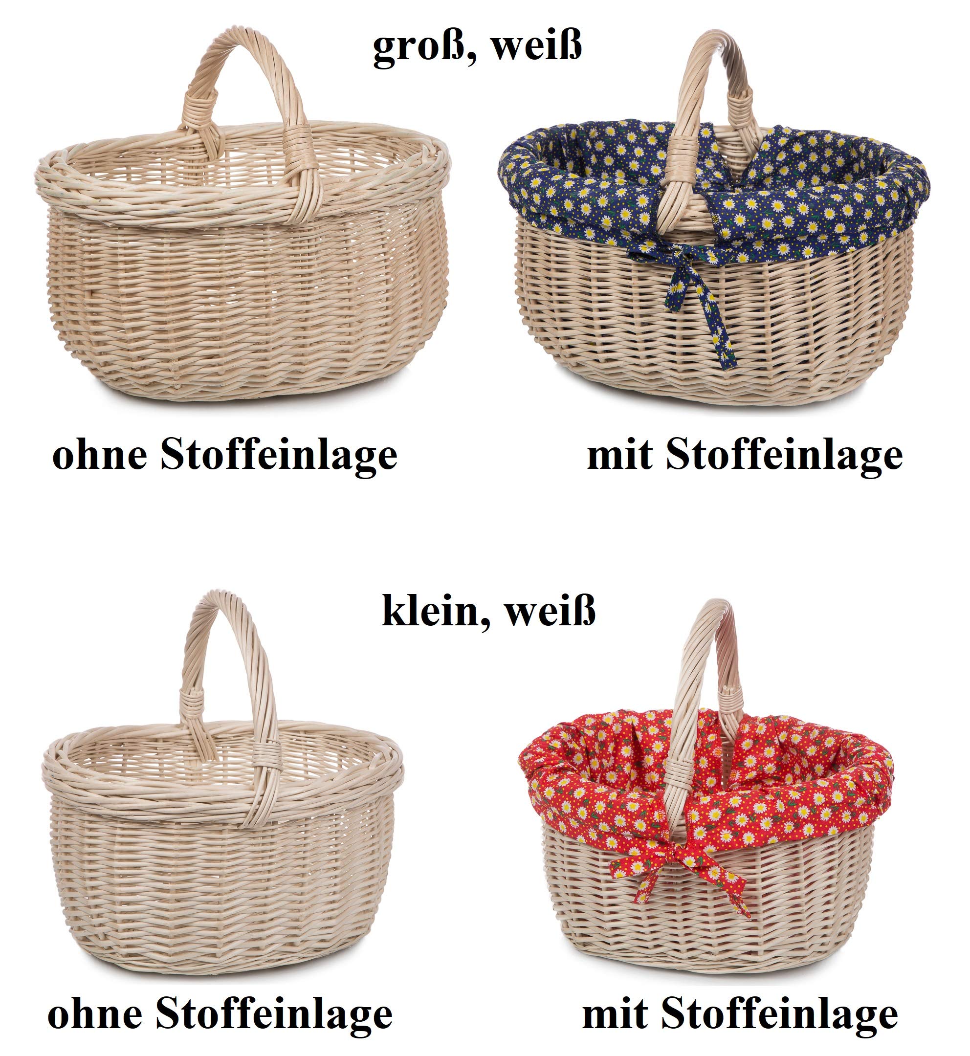 Weidenkorb Korb Einkaufskorb Autokorb Weide Auswahl Picknickkorb Pilzkorb groß