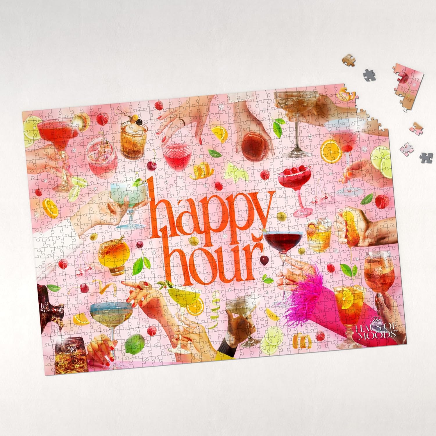 Haus of Moods Happy Hour Jigsaw Puzzle 20" x 30" (1000 Piece), Puzzle Fun Game for Adult Kids, Official Haus of Moods, Happy Hour Gift, Graphic Puzzle 2024 (1000 Piece)