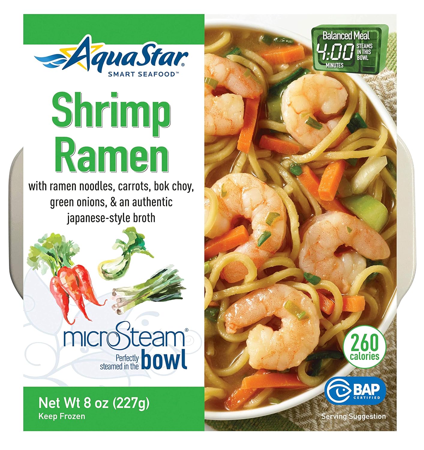 Aqua Star MicroSteam Bowls Shrimp Ramen, 8 Oz
