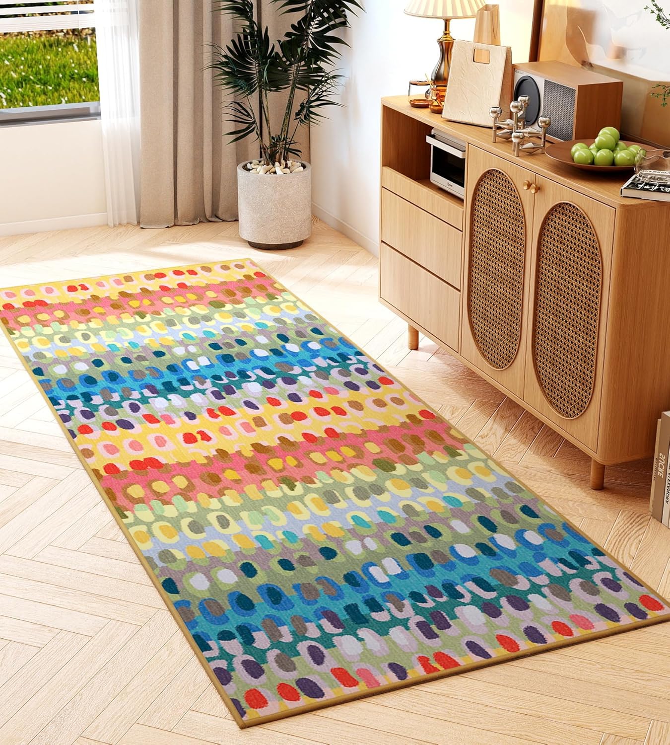 jxgzyy Hallway Runner Rugs, Washable Soft Kitchen Carpet Runners 2'7''*10', Non-Slip Indoor Low Pile Throw Entry Foyer Mat for Bedroom Laundry Room Entrance Living Room Bathroom