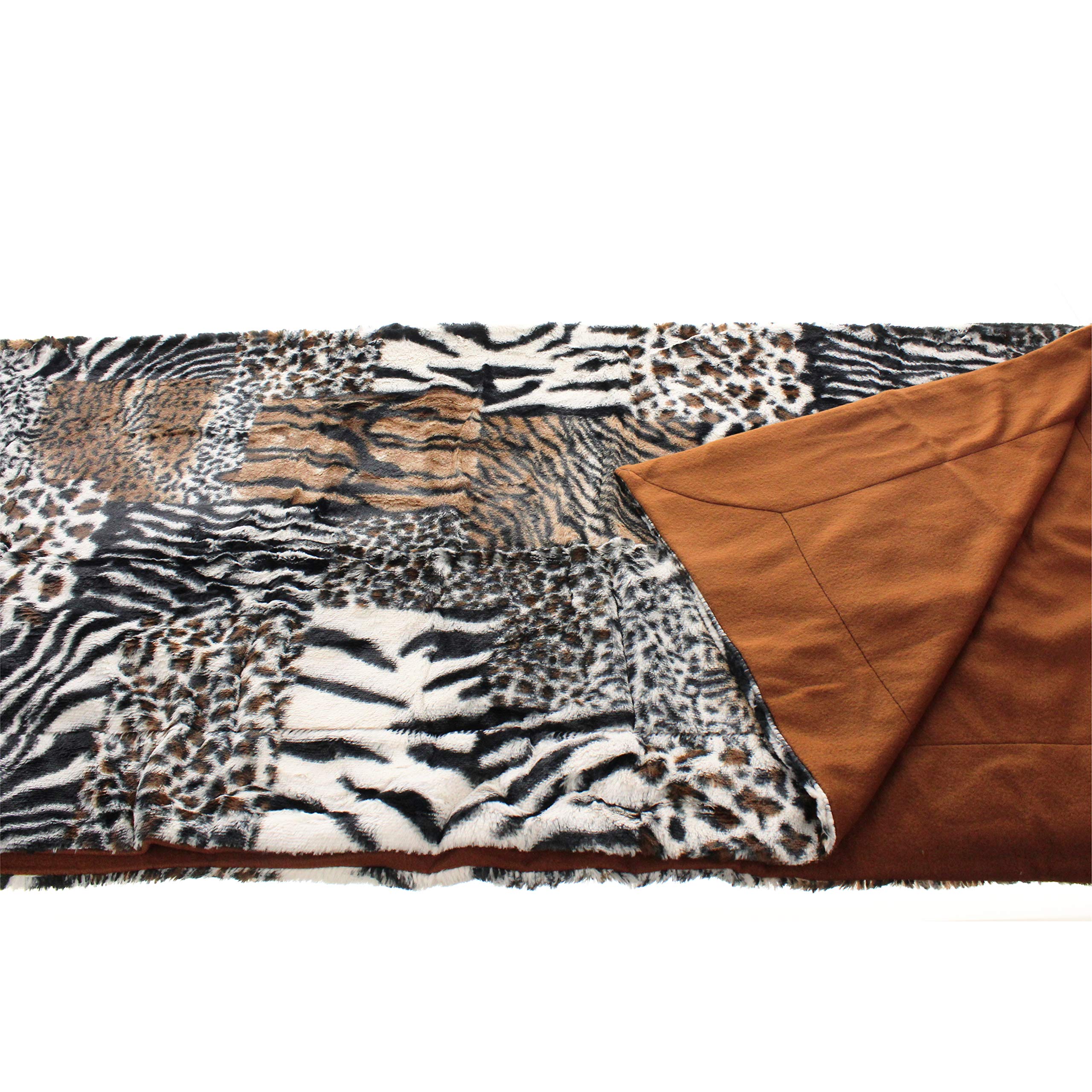Mayssa Coperta maculata in pile Animalier Zebrato Tigrato Leopardato plaid 130x160 cm (Animalier)