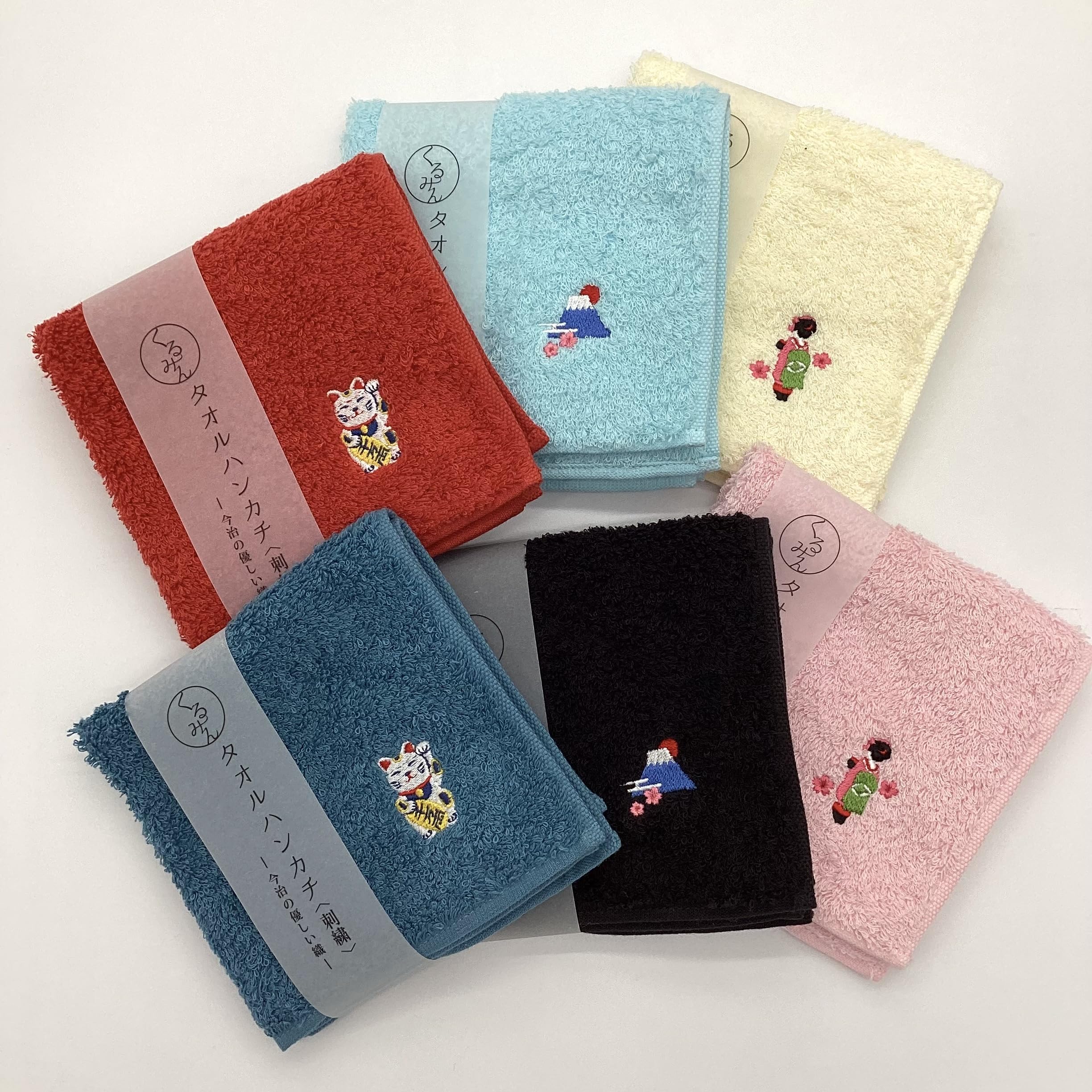 タオル・ハンカチ yeeebu 刺繍タオルハンカチ（ペンギン）- ライトイエロー | すいそう