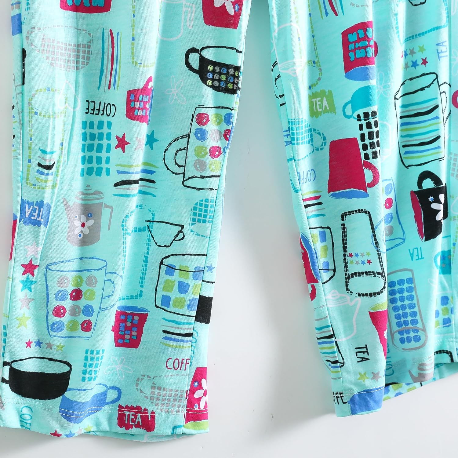 Inadays Womens Cotton Pajama Sets Short Sleeve Top With Capri Pants 2 piece sets for Women Summer Pajamas Lounge Set - Image 6