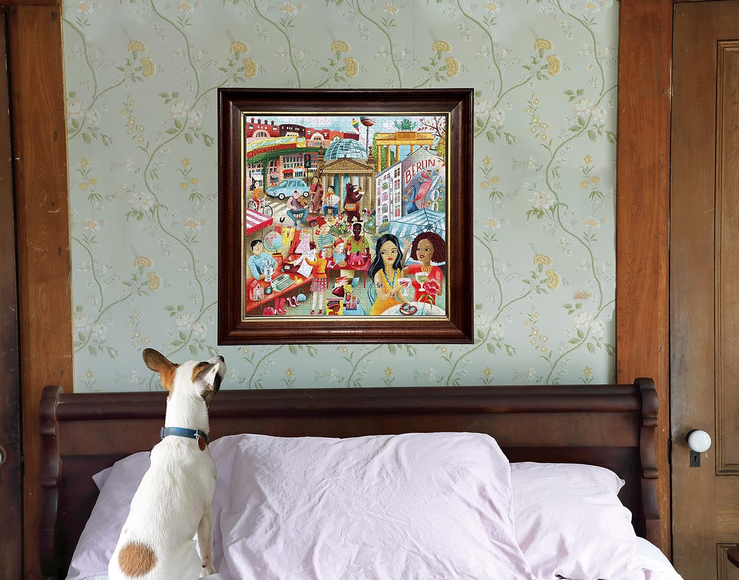 EeBoo Berlin Life 1000 Piece Square Puzzle - German Cityscape Jigsaw For Adults & Families