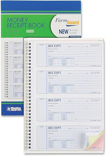 Miniatura 2 de Rediform Formguard - Libro de recibos de dinero, 2.75 x 7 pulgadas, 4 x 100 recibos (8L808R)