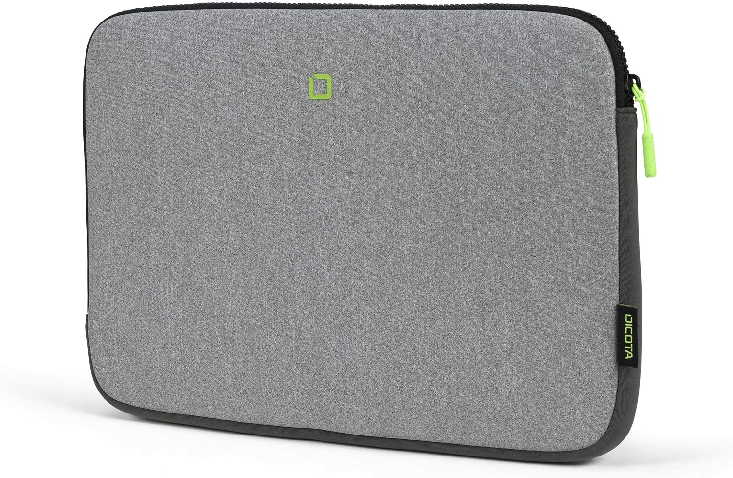 DICOTA Skin Case 13-14.1 Inch FLOW Laptop Notebook Computer Tablet Bag Sleeve, Stretch Neoprene Sleeve Notebook Case, Grey/Green - Image 4